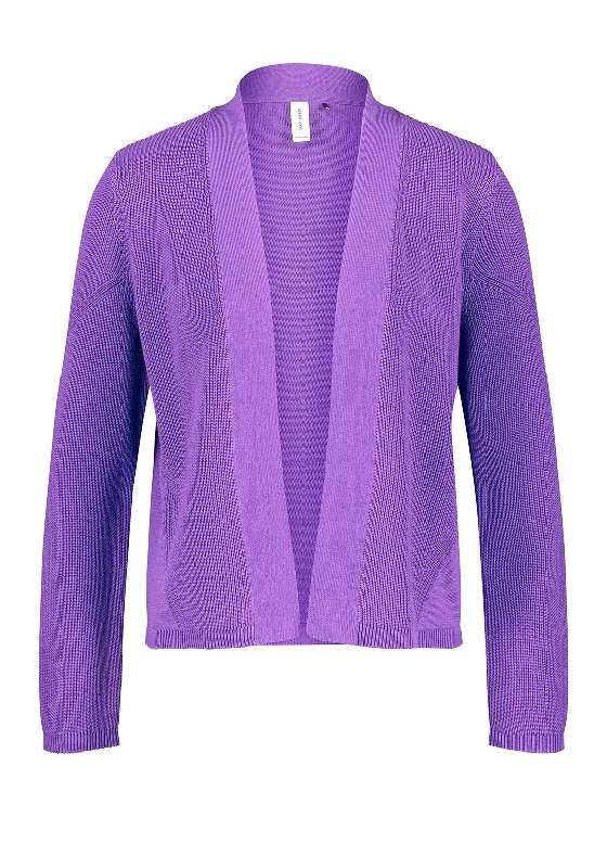 Special Discounts Inside!Gerry Weber Open Knit Cardigan, Purple