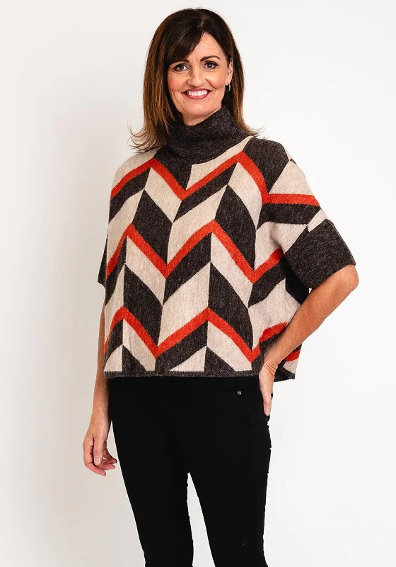 Flash Deals – Act Quickly!Gerry Weber Geo Print Knit Sweater, Brown