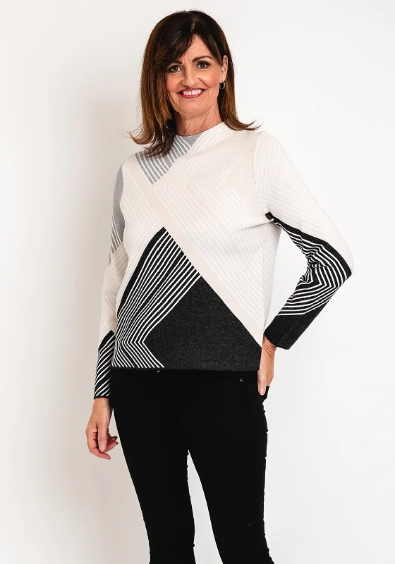Grab Yours Before It’s Too Late!Gerry Weber Line Pattern Knit Jumper, Neutral