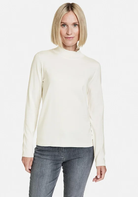Great Deals, Just for You!Gerry Weber High Collar Fine Knit Jumper, Off White