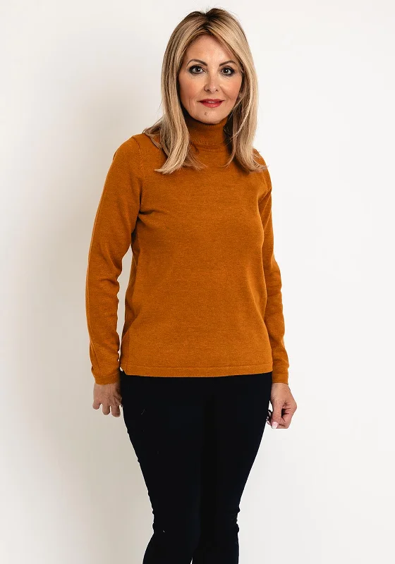 Buy One, Get One Free!Natalia Collection Roll Neck Knit Sweater, Mustard