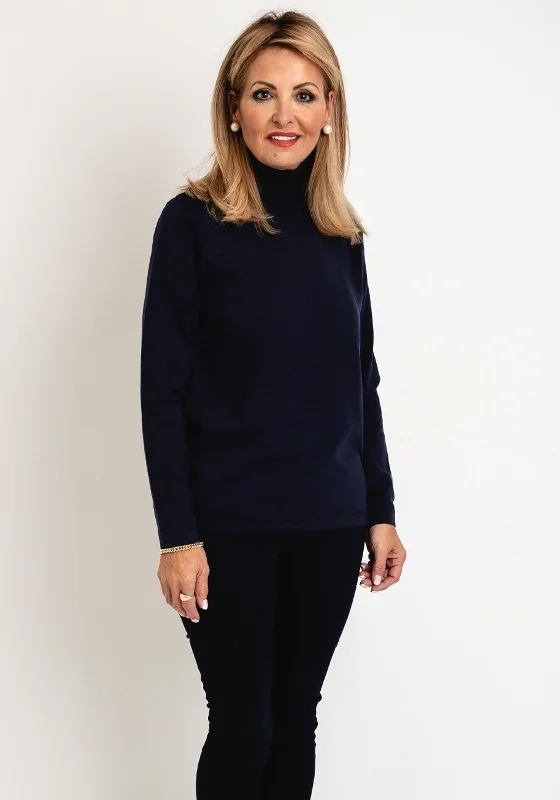 The Best Offers Are Here!Natalia Collection Roll Neck Knit Sweater, Navy