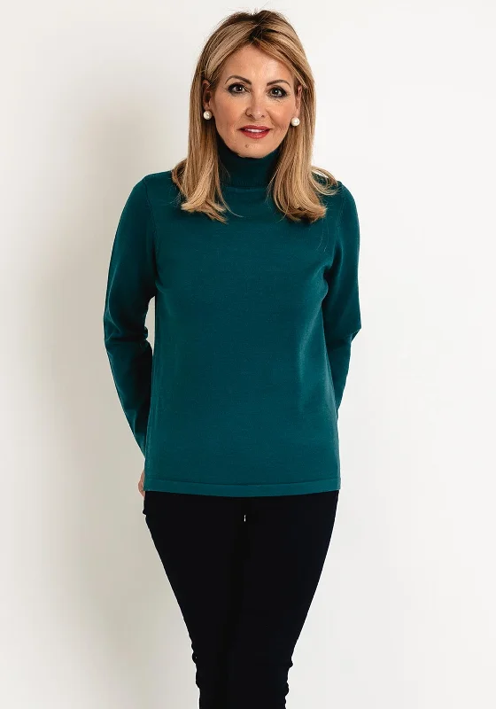 Today Only – Don’t Miss It!Natalia Collection Roll Neck Knit Sweater, Petrol Green Today Only – Don’t Miss It!Natalia Collection Roll Neck Knit Sweater, Petrol Green