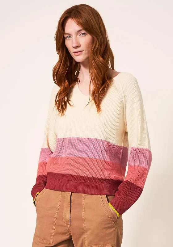 Bigger Savings, Better Shopping!White Stuff Jennie Ribbed Wool Blend Jumper, Pink Multi Bigger Savings, Better Shopping!White Stuff Jennie Ribbed Wool Blend Jumper, Pink Multi