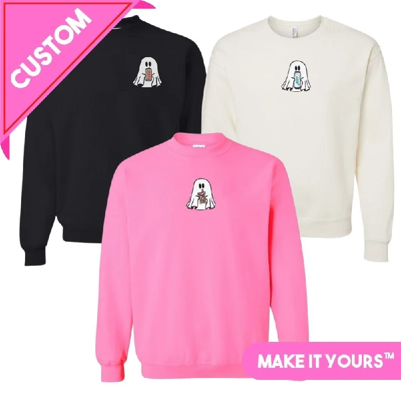 Snag the Best Prices Now!Make It Yours™ 'Ghost Drinks' Crewneck Sweatshirt