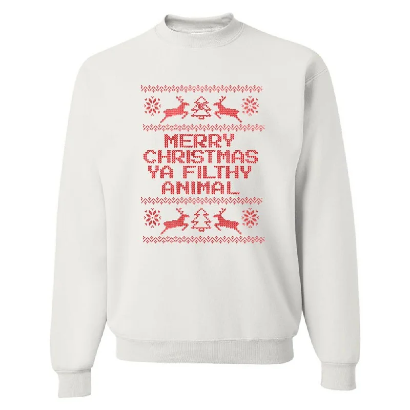 The Sale You’ve Been Waiting For!'Merry Christmas Ya Filthy Animal' Sweatshirt