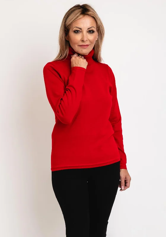 Limited Deals, Unlimited Savings!Micha Polo Neck Sweater, Red