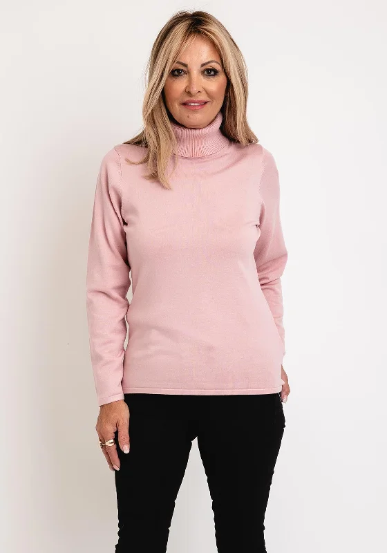 Best Deals Just for You!Micha Polo Neck Sweater, Rose Pink