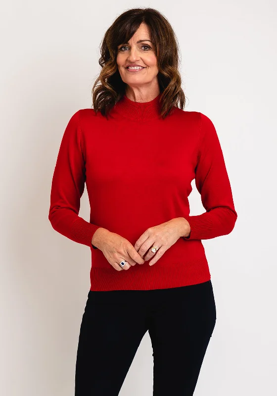 Best Offers of the Month!Micha Mock Neck Sweater, Red