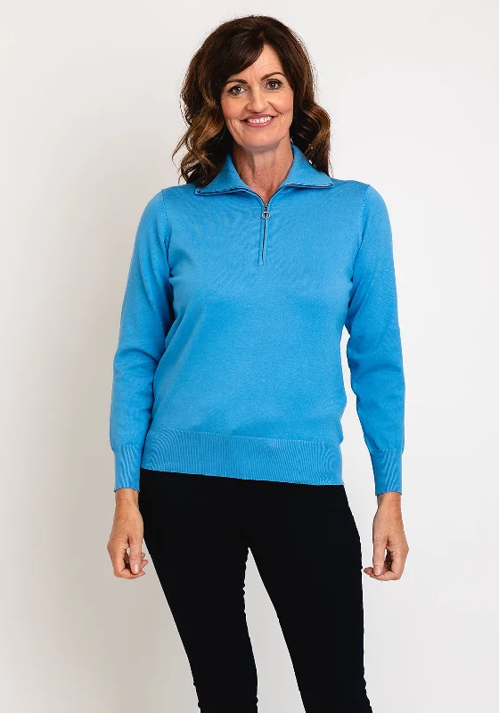 Shop Early, Save Big!Micha Zip Funnel Neck Sweater, Blue