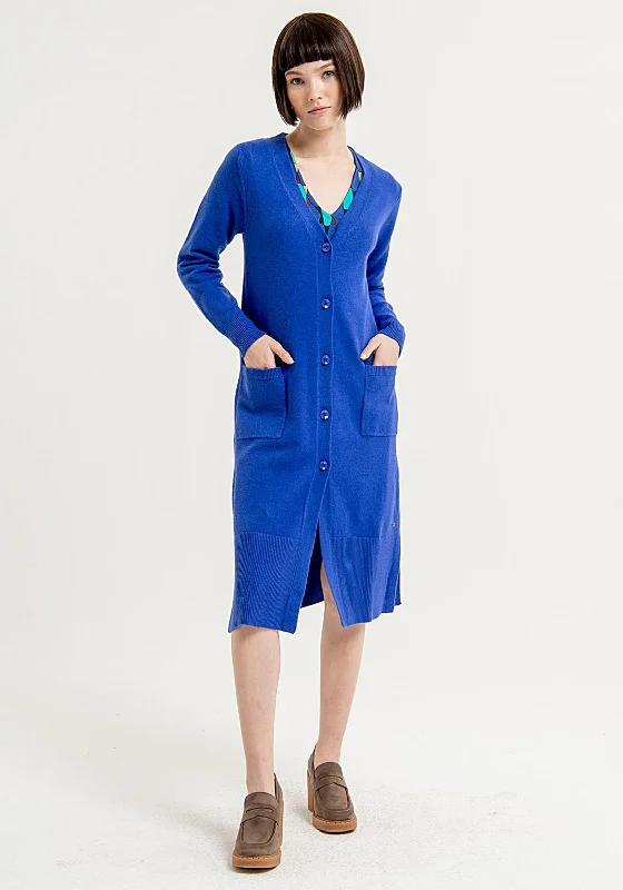 Best Offers of the Month!Surkana Button Up Long Knit Cardigan, Royal Blue