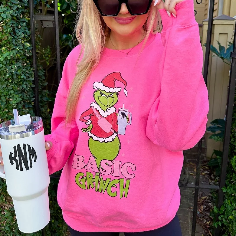 Unmissable Offers Await!Monogrammed 'Mean, Green & Basic' Crewneck Sweatshirt