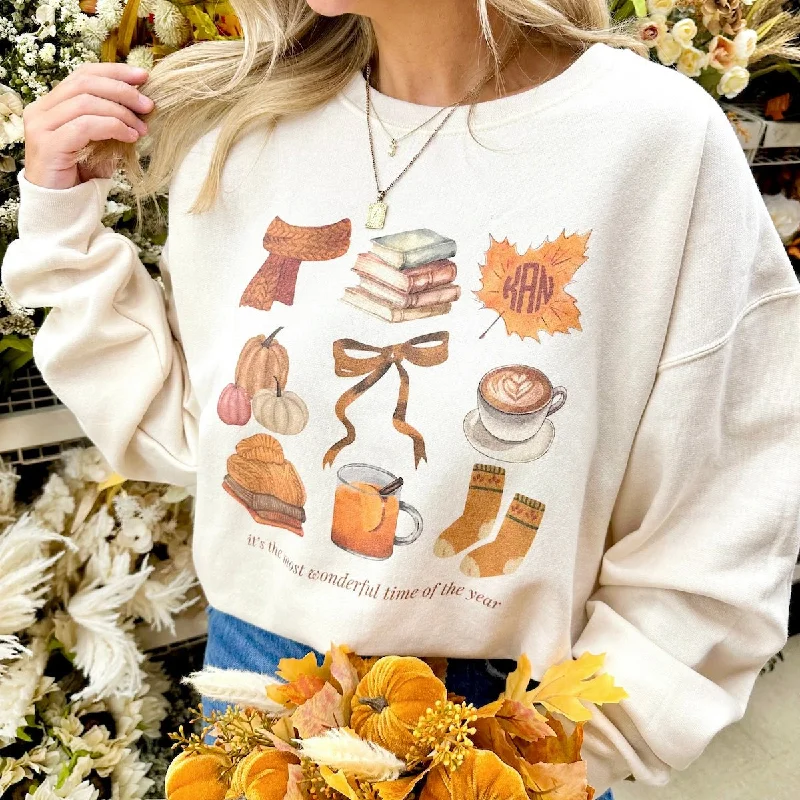 One Day Only – Huge Savings!Monogrammed 'Most Wonderful Time' Fall Crewneck Sweatshirt