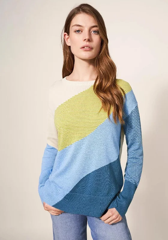 Score Big Savings Today!White Stuff Olive Colour Block Sweater, Blue Multi