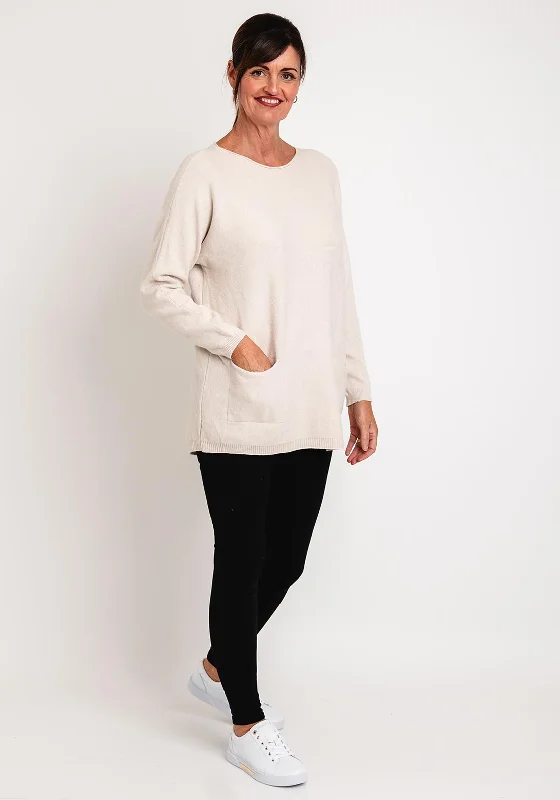 Your Shopping Wish, Our Discount Command!Natalia Collection One Size Fine Knit Relaxed Sweater, Beige Your Shopping Wish, Our Discount Command!Natalia Collection One Size Fine Knit Relaxed Sweater, Beige