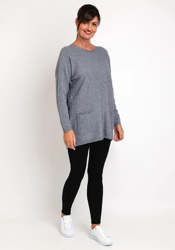 New Discounts Just Dropped!Natalia Collection One Size Fine Knit Relaxed Sweater, Grey New Discounts Just Dropped!Natalia Collection One Size Fine Knit Relaxed Sweater, Grey