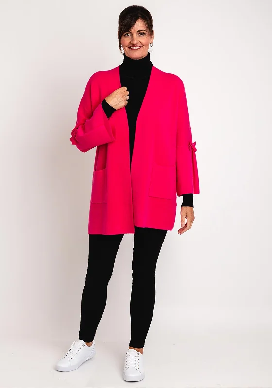 Sale Alert – Get Ready to Shop!Natalia Collection One Size Relaxed Bow Cardigan, Fuchsia Sale Alert – Get Ready to Shop!Natalia Collection One Size Relaxed Bow Cardigan, Fuchsia