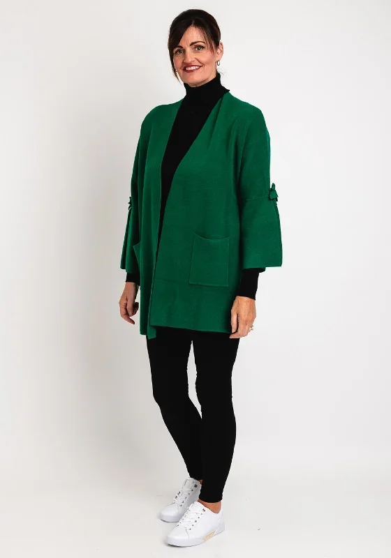 Save More with Every Purchase!Natalia Collection One Size Relaxed Bow Cardigan, Green Save More with Every Purchase!Natalia Collection One Size Relaxed Bow Cardigan, Green