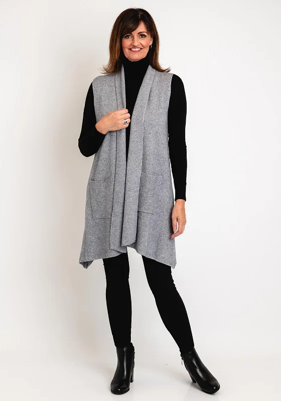 Huge Price Cuts Await!Natalia Collection One Size Longline Sleeveless Cardigan, Grey Huge Price Cuts Await!Natalia Collection One Size Longline Sleeveless Cardigan, Grey