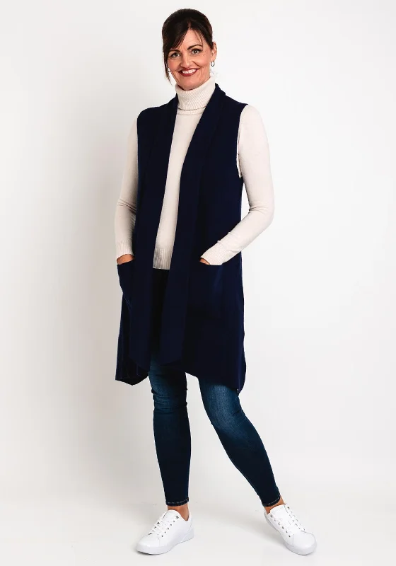 Find the Best Deals Here!Natalia Collection One Size Longline Sleeveless Cardigan, Navy Find the Best Deals Here!Natalia Collection One Size Longline Sleeveless Cardigan, Navy