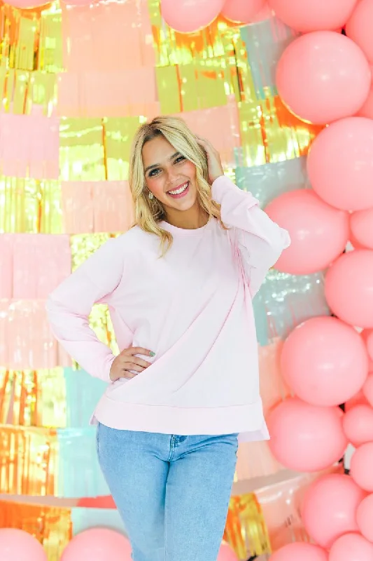 The Best Deals Won’t Wait!French Terry Sweatshirt in Pink