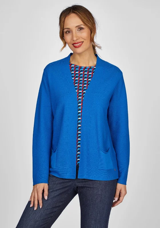 Everything Must Go!Rabe Ribbed Open Short Cardigan, Royal Blue