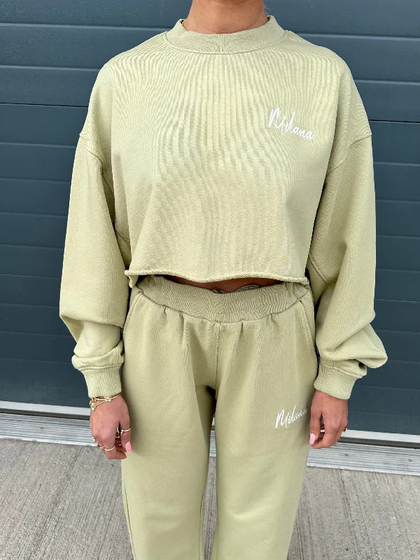 Find Your Perfect Deal Today!Sage Essential Cropped Sweatshirt.