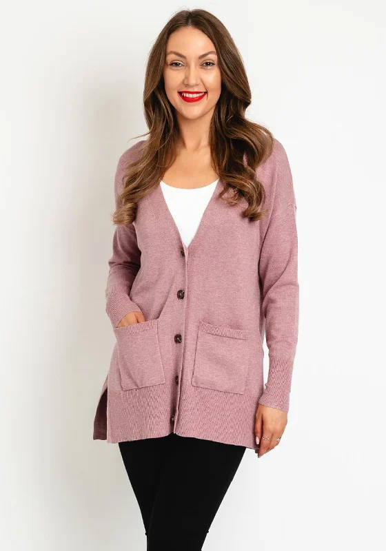 Act Fast – Limited Time Savings!Soyaconcept Button Down Long Knit Cardigan, Pink