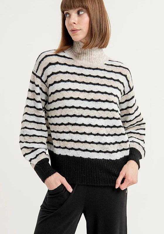 Your Favorite Sale is Back!Surkana High Neck Striped Knit Sweater, Multi