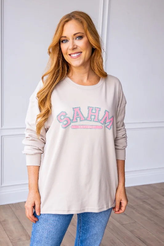 Save More with Every Purchase!Stay At Home Mom University on Cream Crewneck Sweatshirt