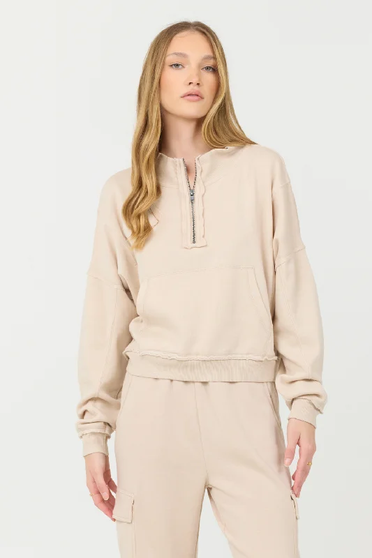 Get More, Spend Less – Shop Now!Vanilla Cream Cashmere Fleece Quarter Zip