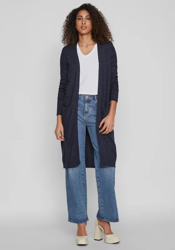 Hurry, Sale Ends Soon!Vila Long Knit Cardigan, Total Eclipse