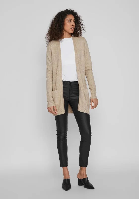 Massive Price Cuts!Vila Ril Open Knit Cardigan, Natural Melange