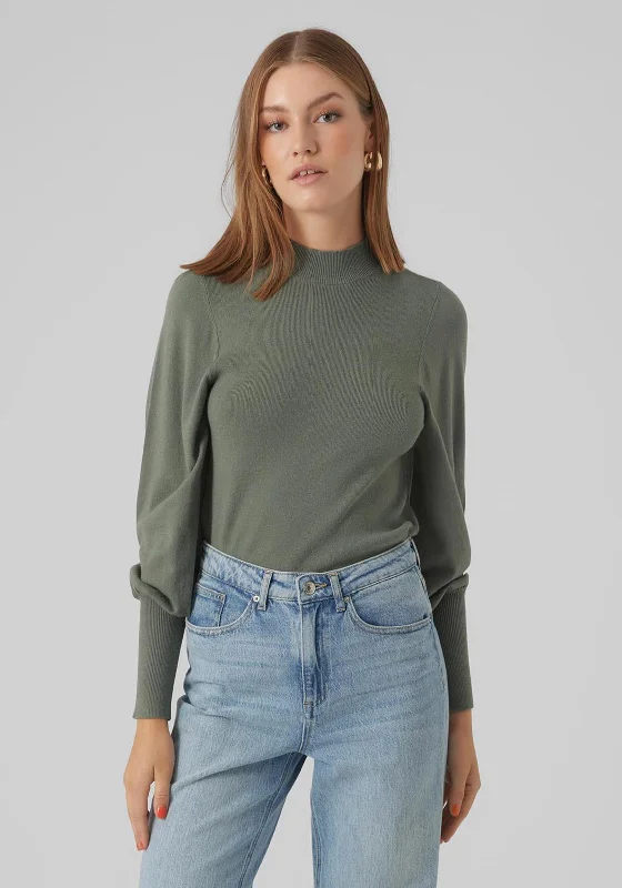 Seasonal Sale – Shop Now!Vero Moda Holly Balloon Sleeve Sweater, Laurel Wreath
