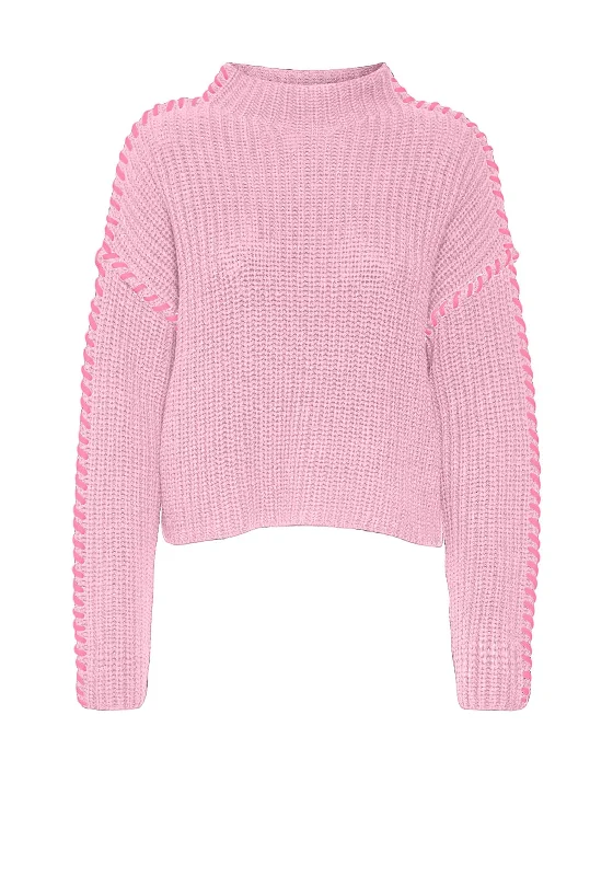 Mega Sale Happening Now!Vero Moda Chunky Stitch Trim Jumper, Pink