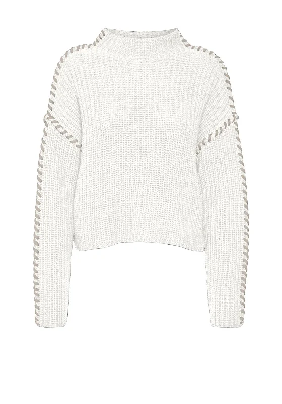Great Deals, Just for You!Vero Moda Chunky Stitch Trim Jumper, Snow White