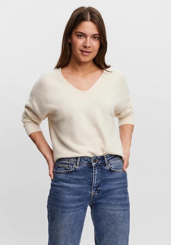Don’t Wait – Shop Today!Vero Moda Doffy V-Neck Fine Knit Sweater, Birch