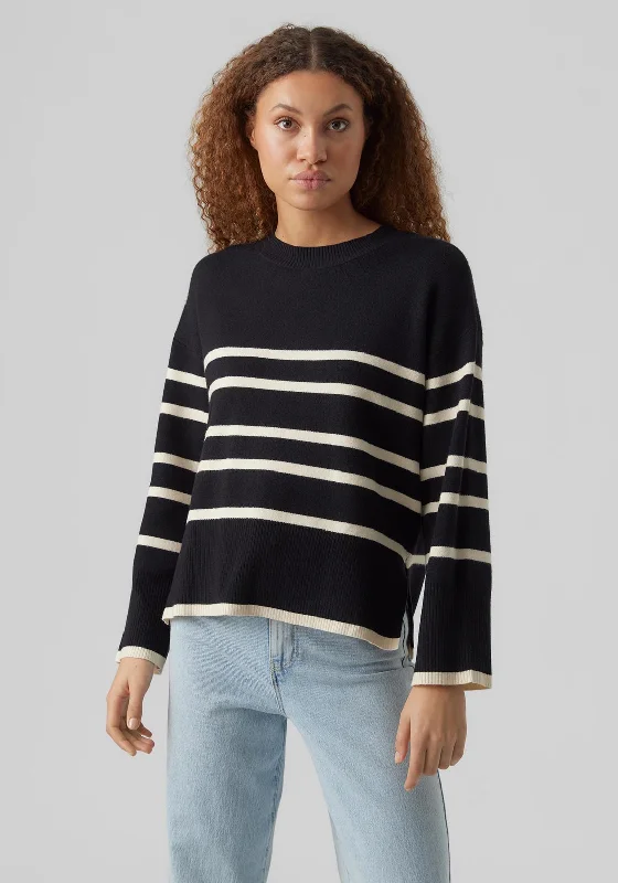 Everything Must Go!Vero Moda Saba Stripe Print Sweater, Black