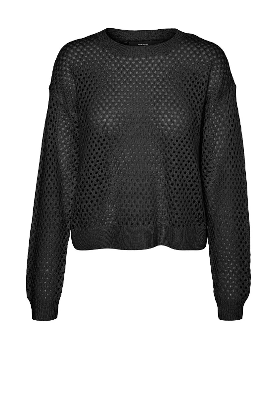 Special Discounts Inside!Vero Moda Sia Crochet Knit Jumper, Black