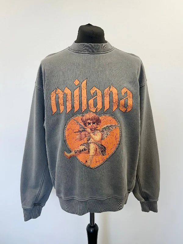 Limited Time Offer!Washed Charcoal Cherub Sweatshirt.