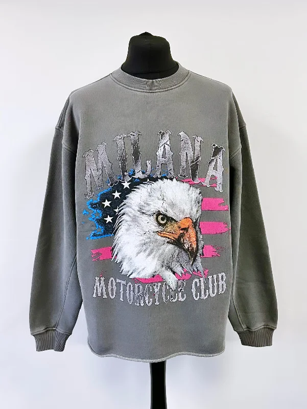 Get More for Less!Washed Charcoal Heavyweight Vintage Open Hem Sweatshirt.