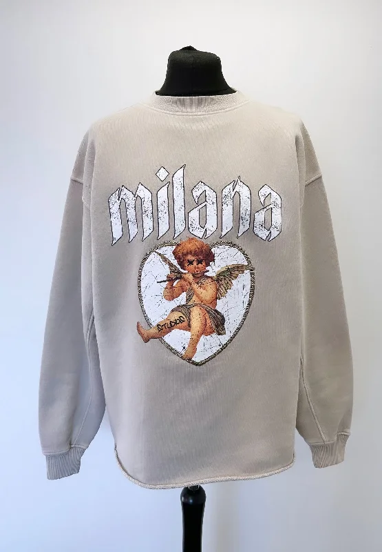 Don’t Wait – Deals Won’t Last!Washed Taupe Cherub Heavyweight Open Hem Sweatshirt.