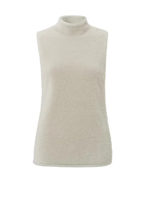 Unmissable Offers Await!YAYA Sleeveless Fluffy Sweater, Pure Cashmere Brown