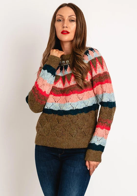 Time to Snag a Bargain!White Stuff Yoke Pattern Knit Jumper, Pink Multi