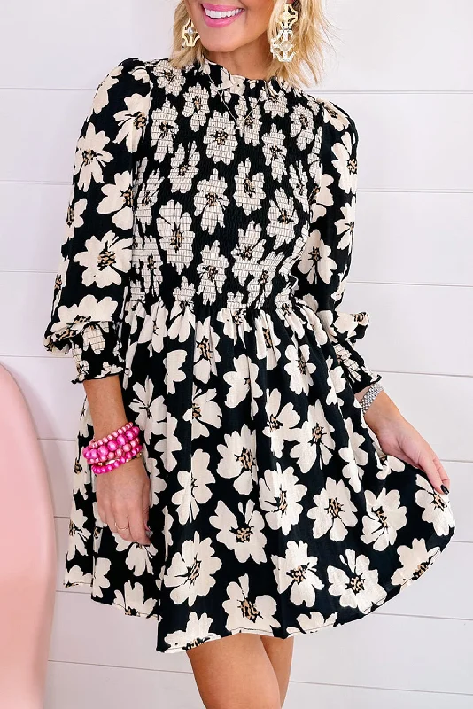 Unbeatable Prices!Floral Smocked Mini Dress