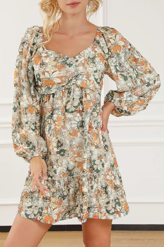 Limited Edition, Limited Price!Floral Smocked Back Mini Dress