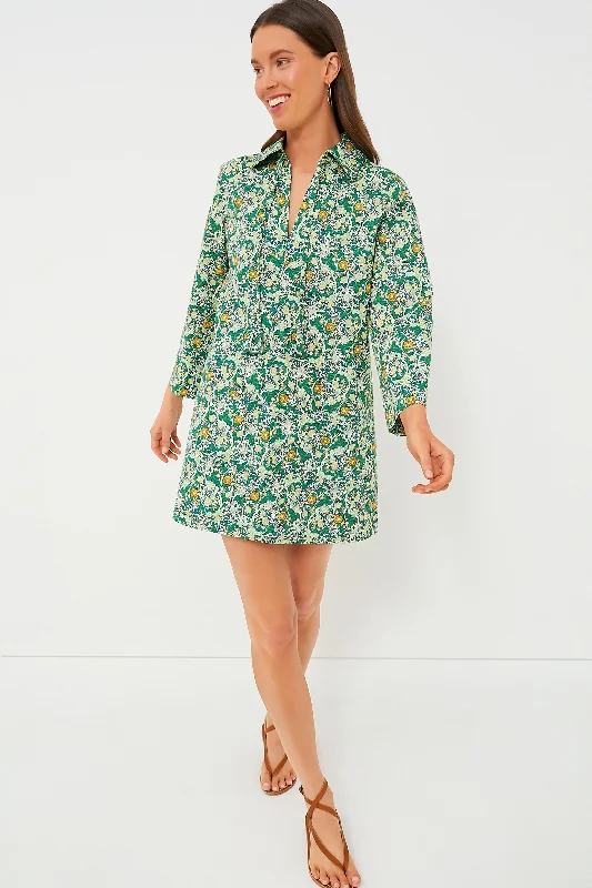 Your Dream Deal is Here!Long Sleeve Green Carrington Collared Mini Dress