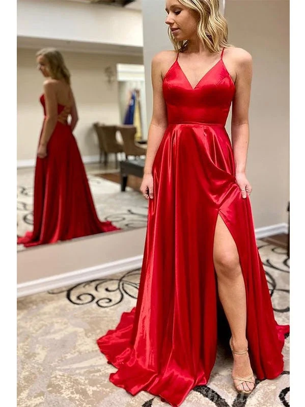 One Click Away from Big Savings!A-line Red Spaghetti Straps Simple Modest Long Evening Prom Dresses PD223 One Click Away from Big Savings!A-line Red Spaghetti Straps Simple Modest Long Evening Prom Dresses PD223