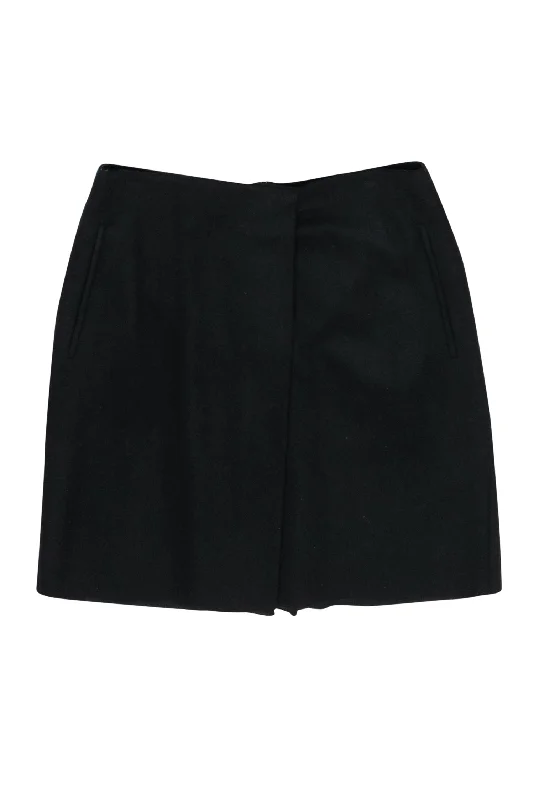 Best Offers of the Month!Acne Studios - Black Draped Wool Blend A-Line Skirt Sz 6