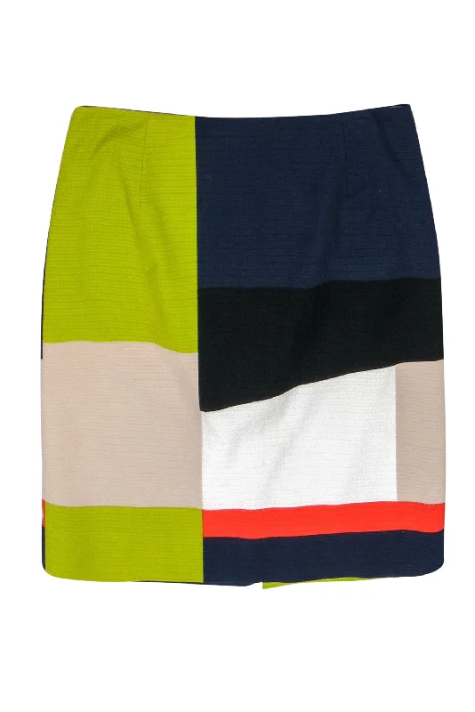 The Best Sale of the Year!Carlisle - Multicolor Colorblocked Textured Pencil Skirt Sz 8